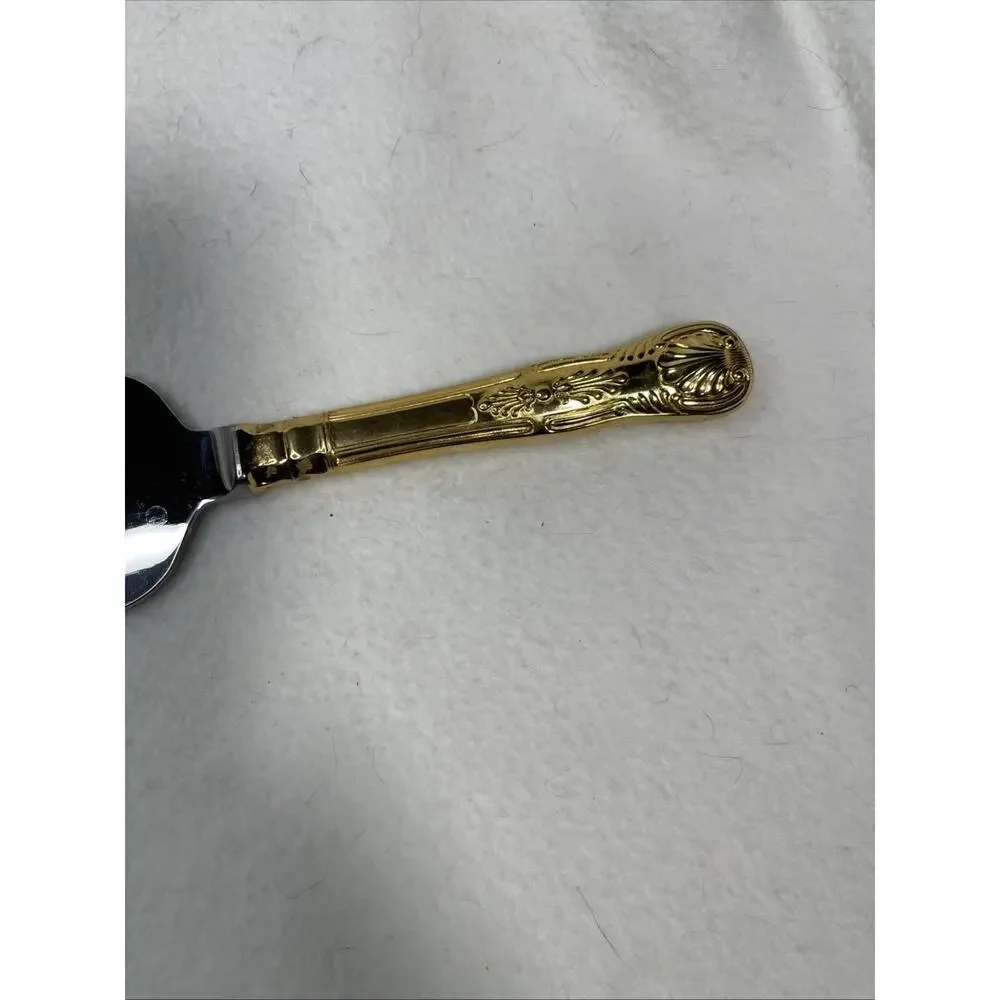 Heartline Stainless Steel Cake Server with Goldtone Handle